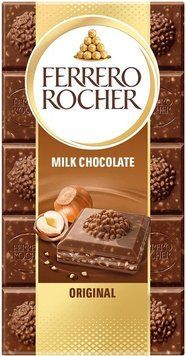Шоколад молочний з фундуком Ferrero Rocher 90г. 00280-1 фото