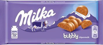 Шоколад молочний Milka BUBBLY 100г. 00480-2 фото