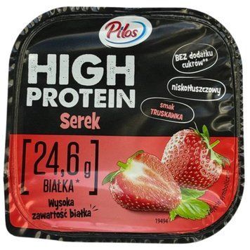 Протеиновый сырок со вкусом клубники Pilos 200г. 01959-1 фото