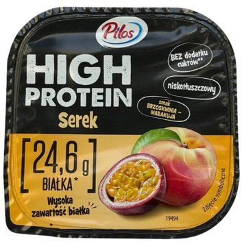 Протеиновый сырок со вкусом персик-маракуя Pilos 200г. 01959-2 фото