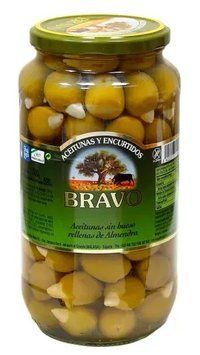 Оливки гіганти фаршировані цілим мигдалем Bravo 1кг. 01319 фото